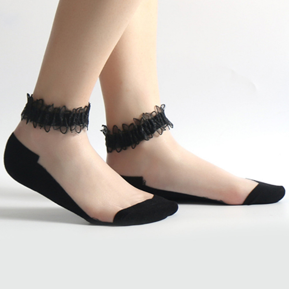 Invisibility Sock Loafer - Woman Lace short sock thin socks