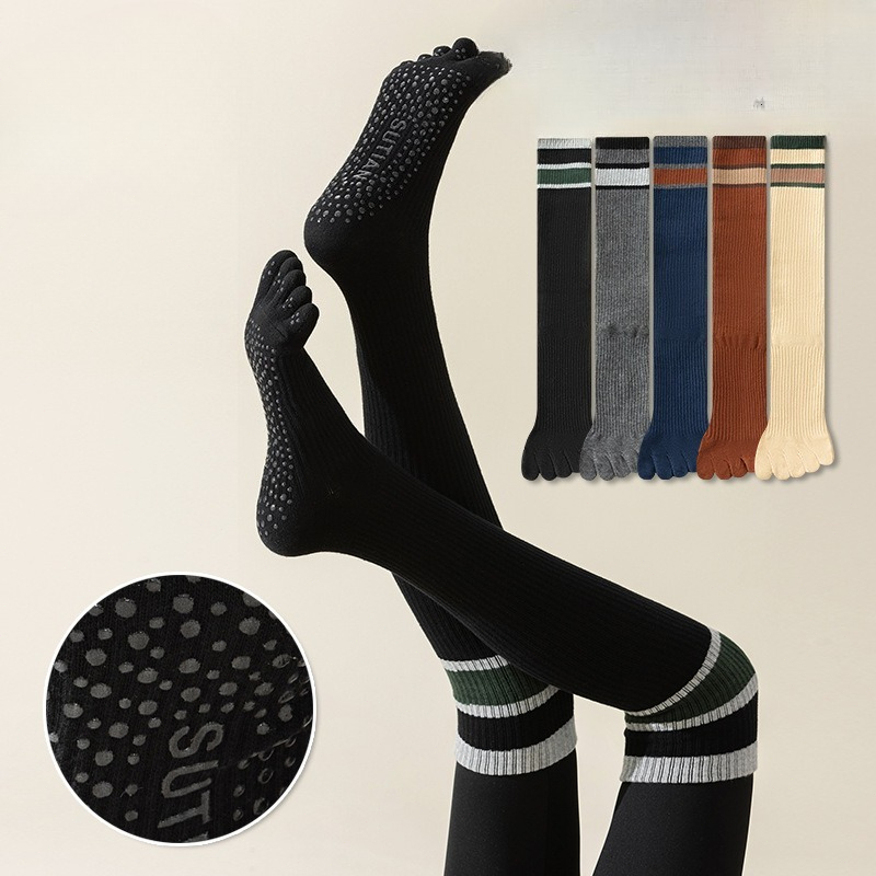 Grip Sock Yoga - 5 Pairs Anti-slip Women Stockings Over
