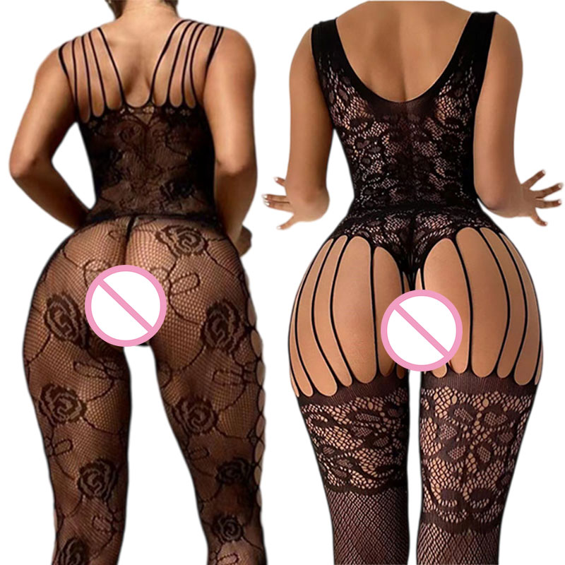 Black Crotchless Soft Stretch  - Fishnet Stocking Women ulasan dan harga