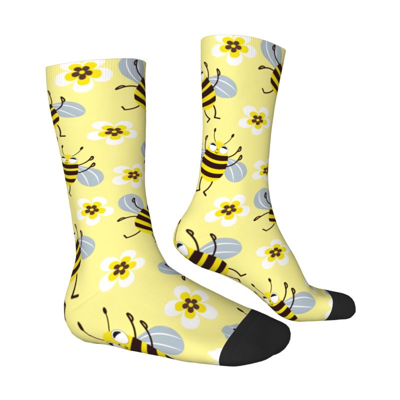 Custom Cool Mens Funny Bees Fl - Dress Sock Men ulasan dan harga