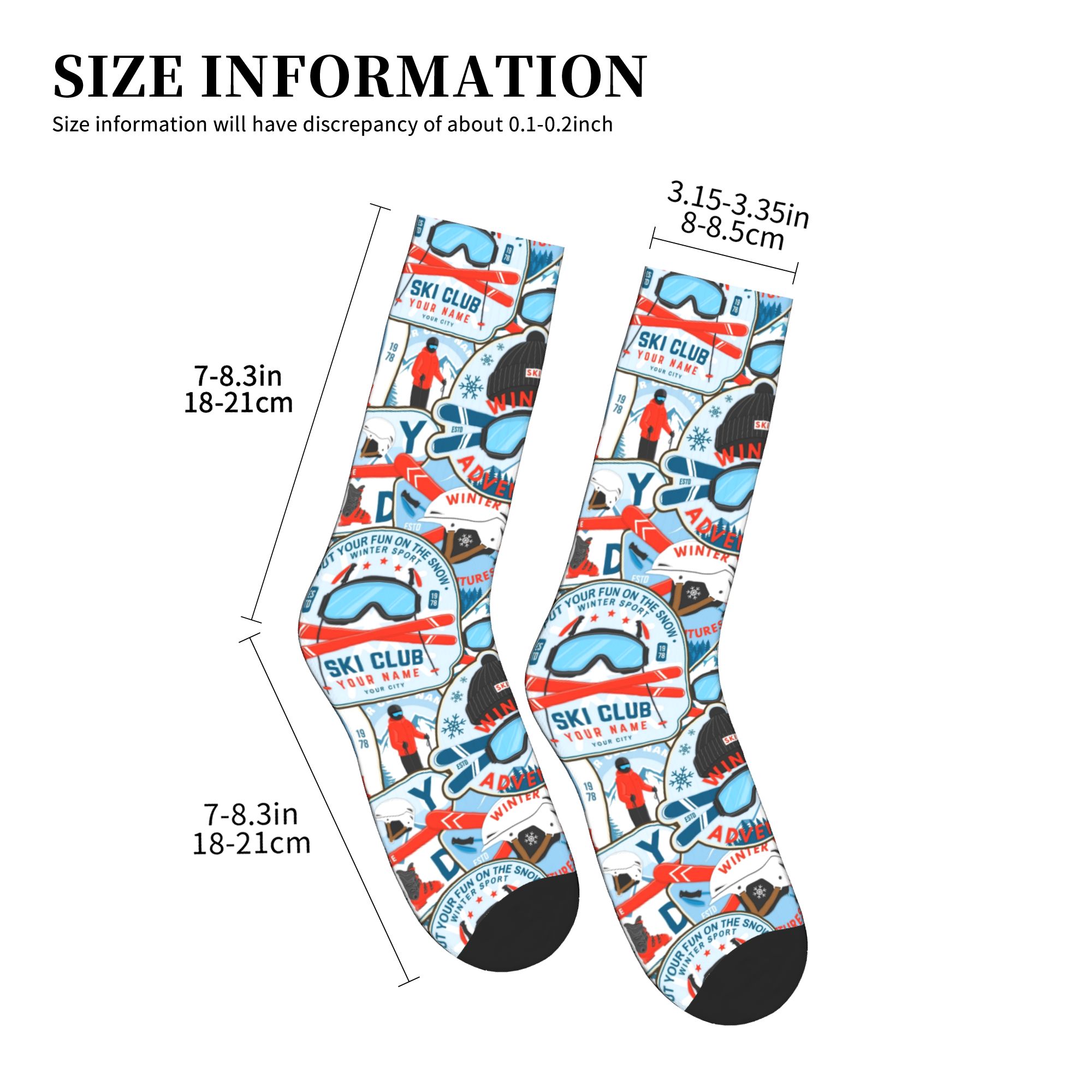 Vintage Red Blue Ski Club Seam - Dress Sock Men ulasan dan harga