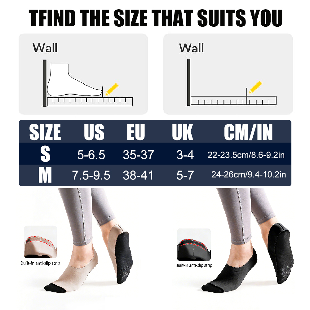 1Pair Yoga Socks for Women Non - Grip Sock Yoga ulasan dan harga