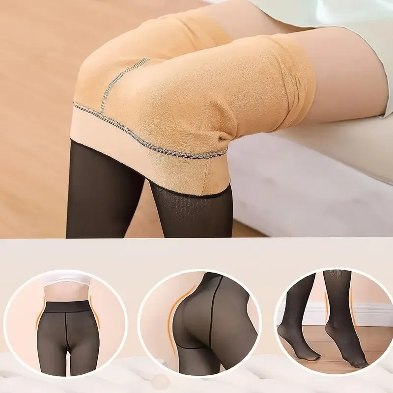 1-2Pairs Opaque Plus Size Flee - Tights Pantyhose Sheer ulasan dan harga
