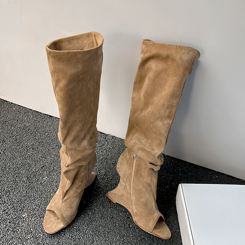 AIYKAZYSDL Strange Wedge Heel  - Boot Sock Slouchy ulasan dan harga