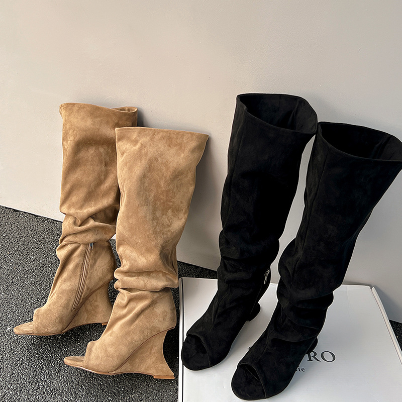 AIYKAZYSDL Strange Wedge Heel  - Boot Sock Slouchy ulasan dan harga