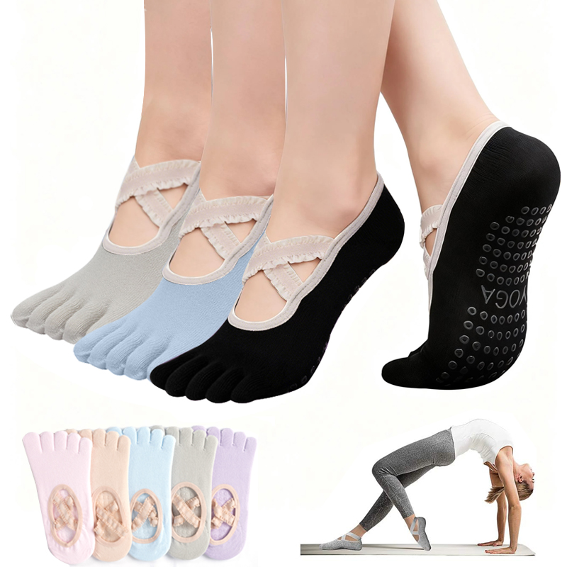 Ladies Non-Slip Pilates Socks  - Grip Sock Yoga ulasan dan harga