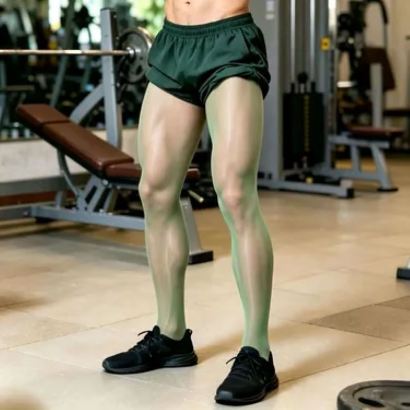 Men 8D Ice Silk Glossy Horse O - Tights Pantyhose Sheer ulasan dan harga