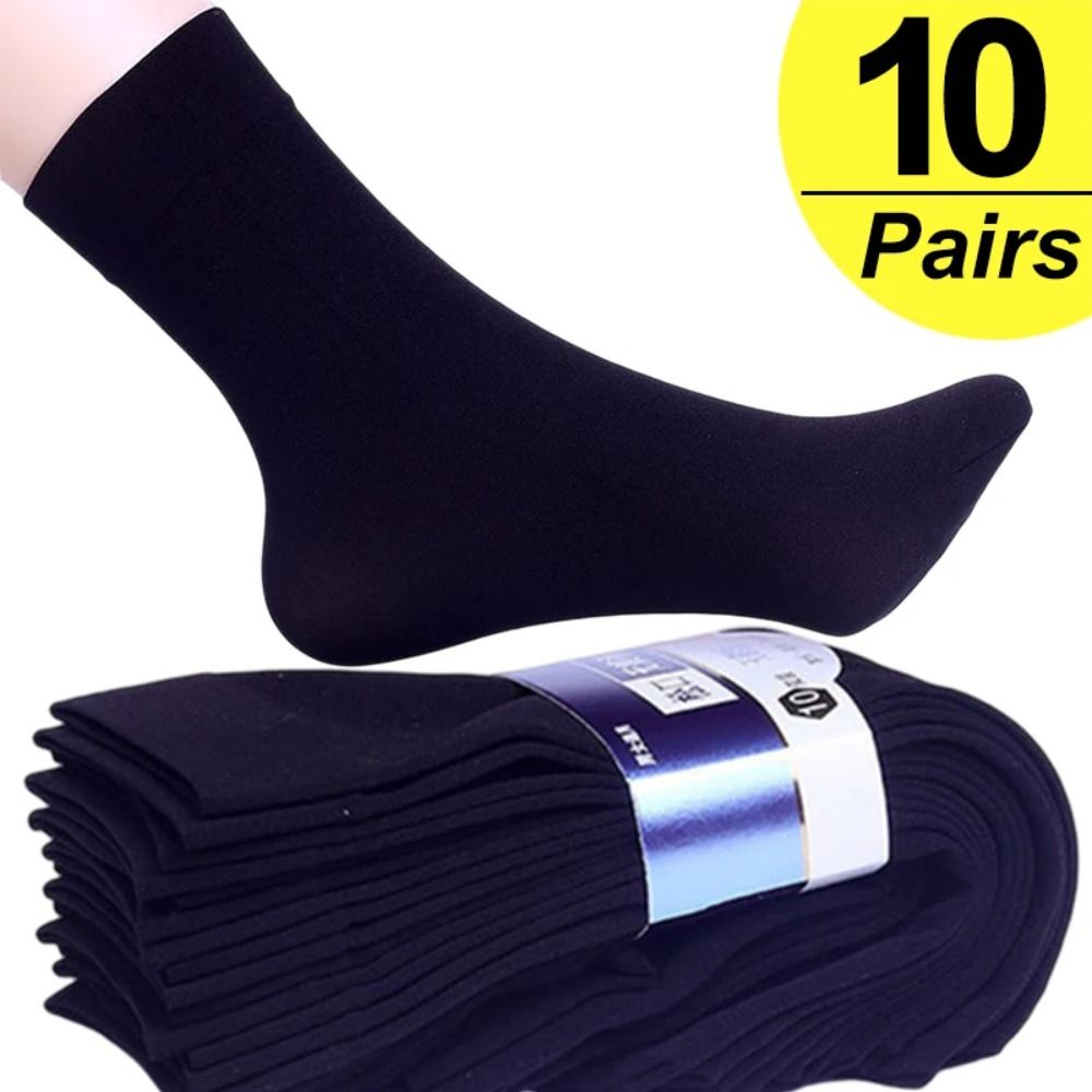 10Pairs Fashion Breathable Men - Silk Sock Bamboo ulasan dan harga