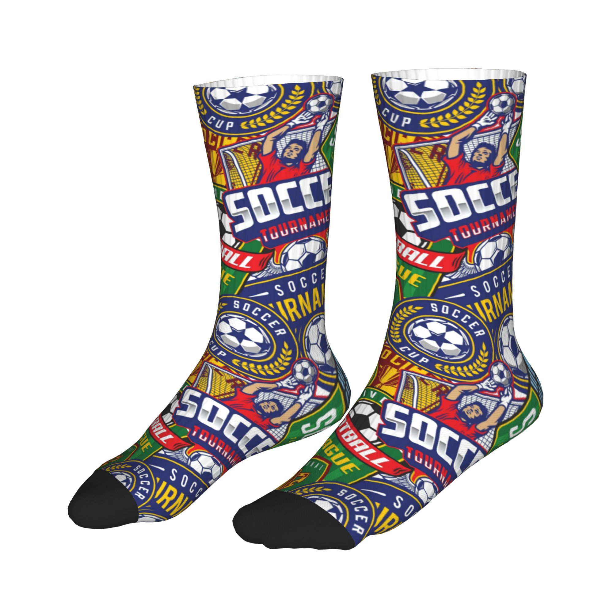 Retro Soccer Badge Green Red S - Dress Sock Men ulasan dan harga