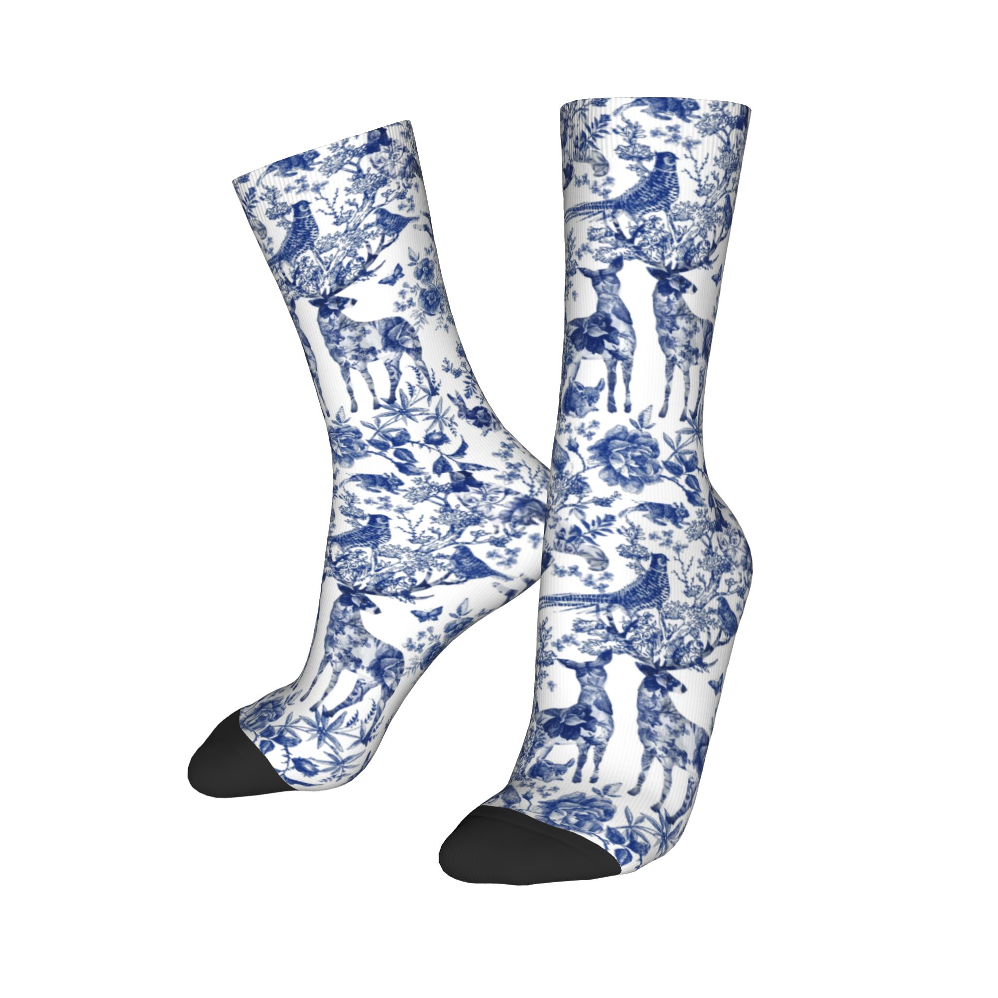 Custom Vintage French Toile De - Dress Sock Men ulasan dan harga