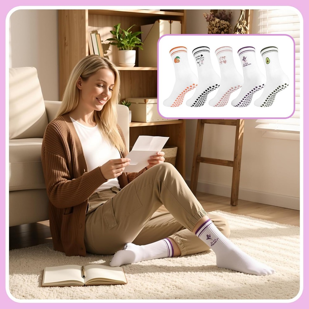 Women's Cute Ruffled Yoga Sock - Grip Sock Yoga ulasan dan harga
